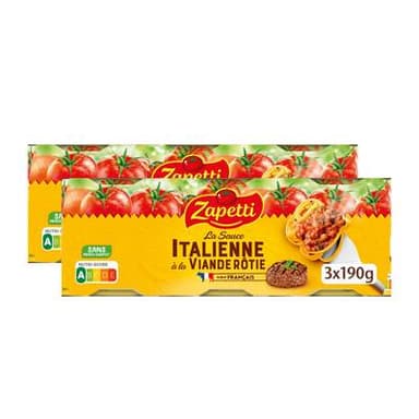 Zapetti Sauce italienne à la viande rôtie, Lot de 2 - 3x190g