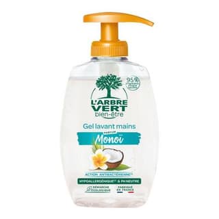 L'Arbre Vert Bien-Etre Gel lavant mains parfum Monoï, 300ml