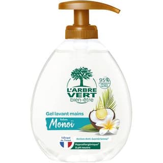 L'Arbre Vert Bien-Etre Gel lavant mains parfum Monoï, 300ml