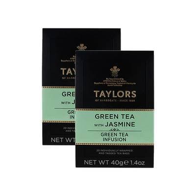 Taylors of Harrogate Thé vert au jasmin, Lot de 2x20 sachets