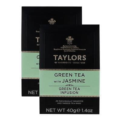Taylors of Harrogate Thé vert au jasmin, Lot de 2x20 sachets