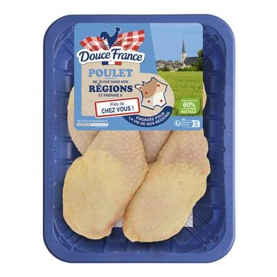 Douce France Cuisses de Poulet Jaune, 4x250g