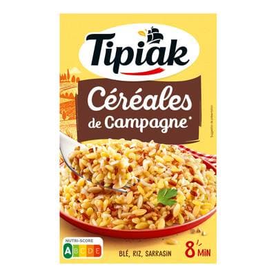 Tipiak Céréales de Campagne Blé, riz, sarrasin, 2x165g