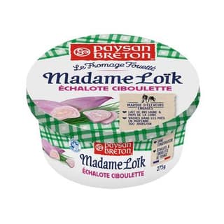 Paysan Breton Madame Loïk Fromage fouetté à tartiner échalote et ciboulette, 275g