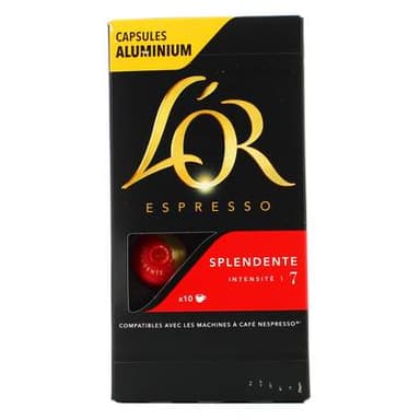 L'or Espresso Café Splendente intensité 7, 10 capsules