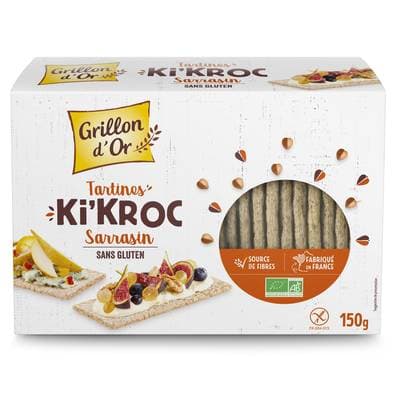Grillon Or Tartines Ki'kroc Sarrasin sans gluten BIO, 150g