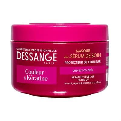 Dessange Masque Couleur Kératine Cheveux Colorés, 250ml