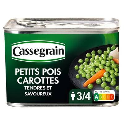 Cassegrain Petits pois carottes, 465g