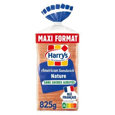 Harrys Pain de Mie American Sandwich Nature, 21 tranches - 825g