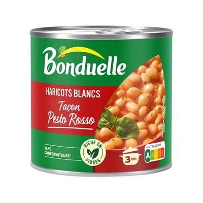 Bonduelle Haricots Blancs façon pesto rosso en conserve, 400g