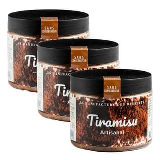 La manufacture des desserts Tiramisu Artisanal, Lot de 3x90g