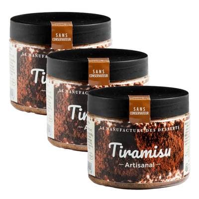 La manufacture des desserts Tiramisu Artisanal, Lot de 3x90g
