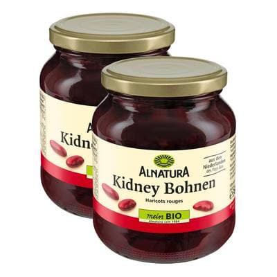 Alnatura Haricots rouges bio en bocal, Lot de 2x240g