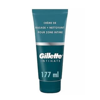 Gillette Crème à Raser et Nettoyante Zone Intime Aloe Vera, 177ml