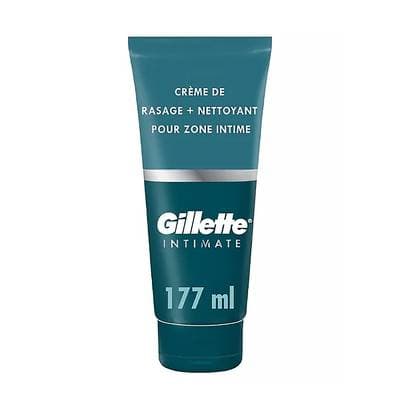 Gillette Crème à Raser et Nettoyante Zone Intime Aloe Vera, 177ml
