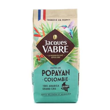 Jacques Vabre Café Moulu notes de Popayan Colombie 100% pur arabica, 250g