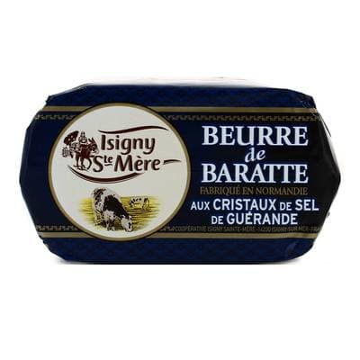 Isigny Ste mère Beurre de baratte aux cristaux de sel de guérande, 250g