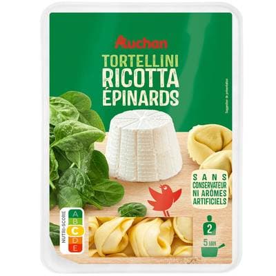 Auchan Tortellini Ricotta Epinards, 300g