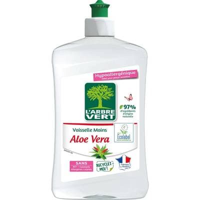 L'arbre Vert Liquide vaisselle Aloe Vera Hypoallergénique Ecolabel, 500ml