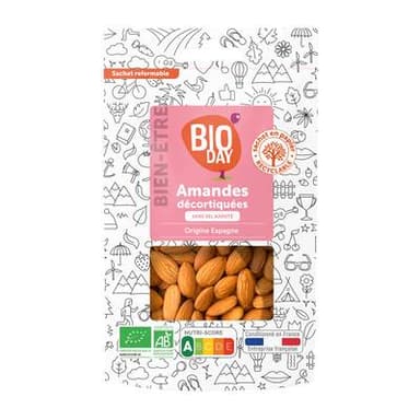 Bioday Amande décortiquée bio, 125g