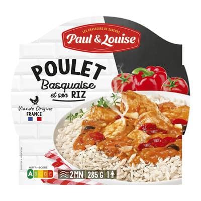 Paul & Louise Poulet Basquaise et Riz micro-ondes, 285g