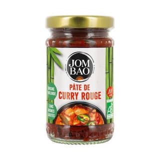 Jom Bao Pâte de Curry Rouge moyen Bio, 120g
