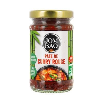 Jom Bao Pâte de Curry Rouge moyen Bio, 120g