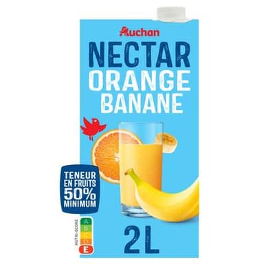 Auchan Nectar orange banane, 2L