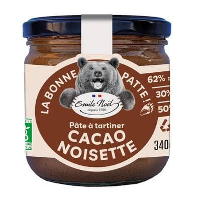 Emile Noël Pâte à tartiner cacao noisette bio, 340g