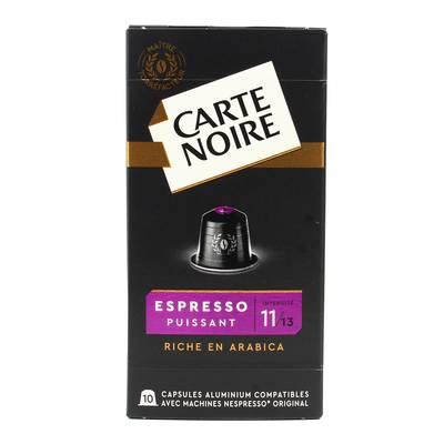 Carte Noire - Capsules de café Espresso Puissant n°11 compatibles Nespresso