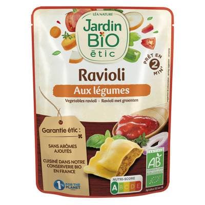 Jardin Bio Etic Ravioli aux légumes Bio, 250g