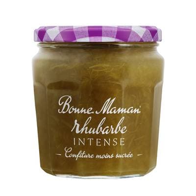 Bonne Maman Confiture de rhubarbe intense allégée en sucres, 335g
