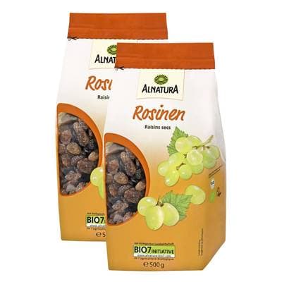 Alnatura Raisins secs bio, Lot de 2x500g