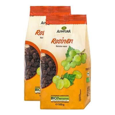 Alnatura Raisins secs bio, Lot de 2x500g