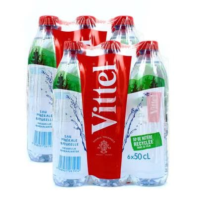 Vittel Eau minérale naturelle, Lot de 2 - 6x50cl
