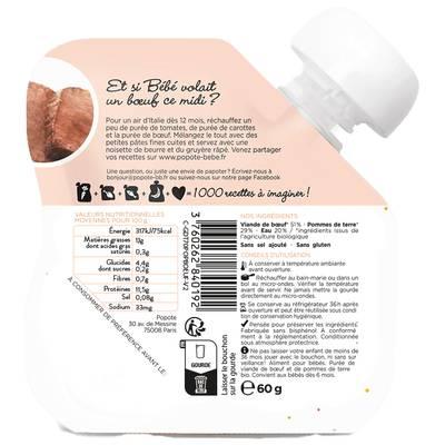 3760262840192 - Popote - Boeuf Bio Gourde Bébé Dès 4/6 mois