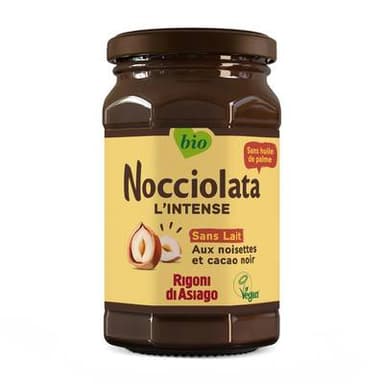 Nocciolata Rigoni Di Asiago Pâte à Tartiner Cacao et Noisettes Nocciolata sans Lait BIO, 250g