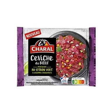 Charal Ceviche de Boeuf, Marinade Citron Vert & Légumes Croquants, 200g