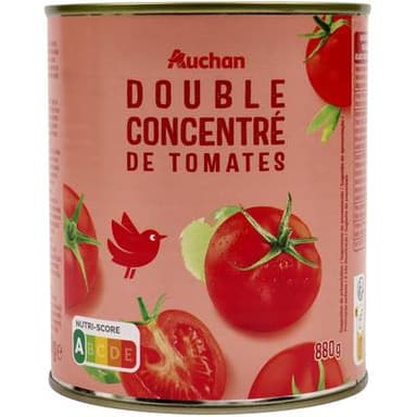 Auchan Double concentré de tomates, 880g