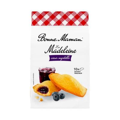 Bonne Maman Madeleines cœur myrtille, 300g