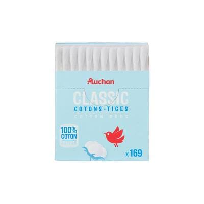 Auchan Cotons-tiges classic, 169 coton tiges