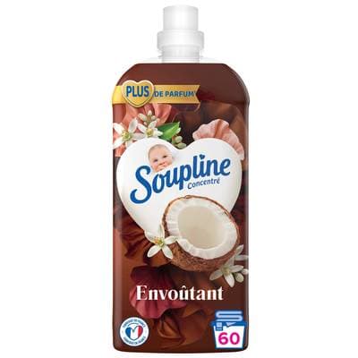 Soupline Adoucissant Concentré 3D Fraîcheur Parfumée Fleurs Blanches & Notes De Noix De Coco, 1,2L
