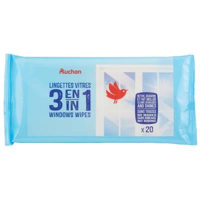 3596710532292 - Auchan - Lingettes vitres 3en1