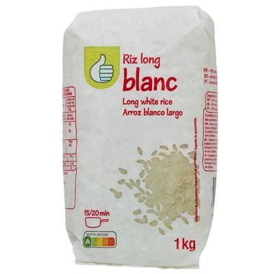 Pouce Riz Long Grain Blanc, 1kg