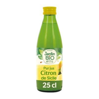 Jardin Bio Etic Jus de Citron de Sicile Bio, 25cl