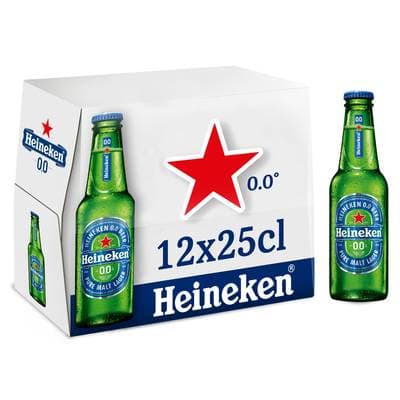 Heineken Bière blonde 0.00°, 12x25cl