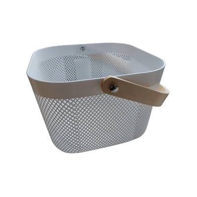 La Ménagère Panière plastique avec anse en bois