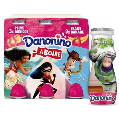 Danonino Yaourts à boire panachés, 6x100g