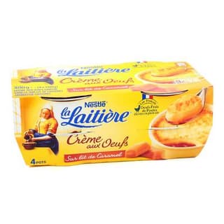 La laitière Crème aux œufs sur lit de caramel, 4x100g