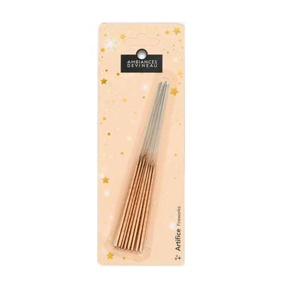 Ambiances Devineau Cierges étincelant de couleur or 18cm, 10 pièces